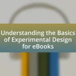 Understanding the Basics of Experimental Design for eBooks