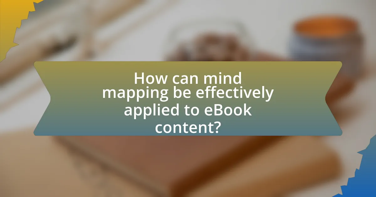 How can mind mapping be effectively applied to eBook content?