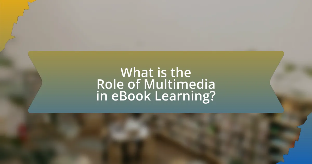 What is the Role of Multimedia in eBook Learning?